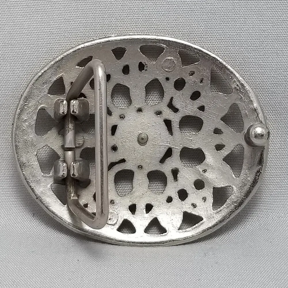 Vintage Belt Buckle‎ Women's Small Western Victorian Rhinestones Art Deco